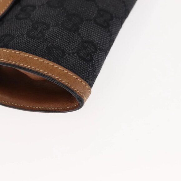 GUCCI GG Canvas Shoulder Bag Canvas Black Brown - Picture 7 of 14